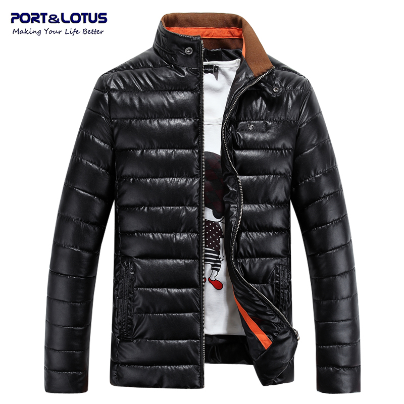 

Port&Lotus Men Coat Brand Clothing Winter Jackets Men Pure Color Casual Solid 034 ZJ8008 Clothing