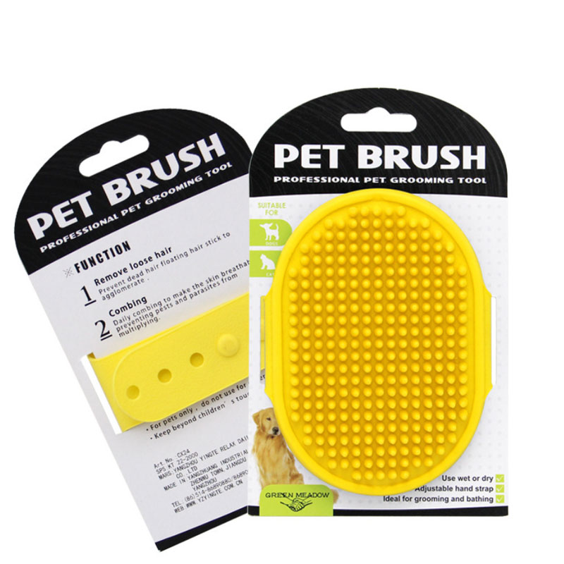 

New Dog Cat Bath Brush Portable Comfort Comb Hair Bath Pet Gloves Large Dog Supplies Tools, Mixed color