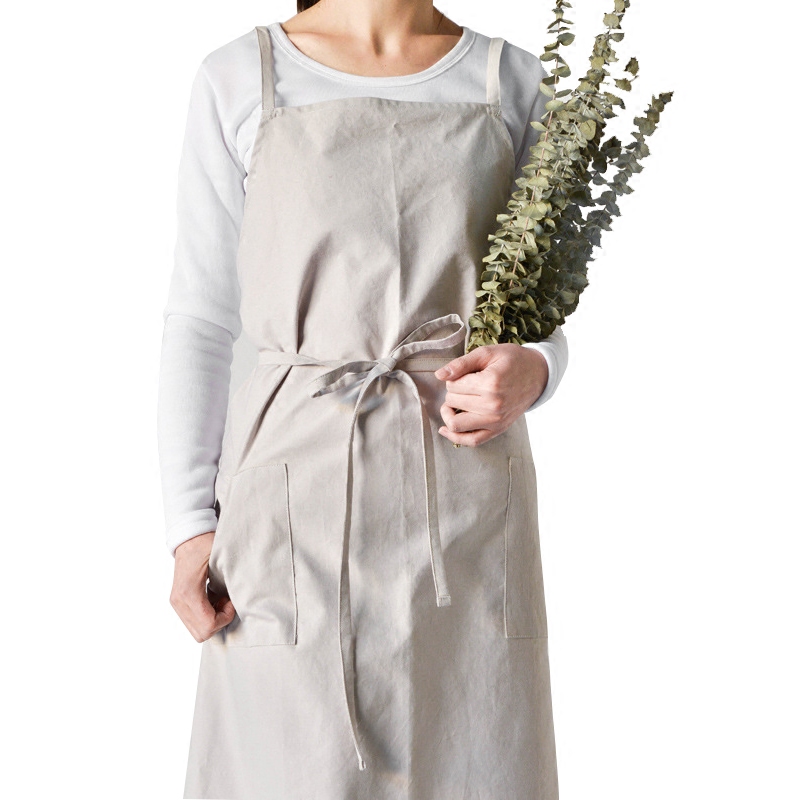

Japanese Cotton Custom Flower Shop Baking Overalls Art Painting Apron Pure Color
