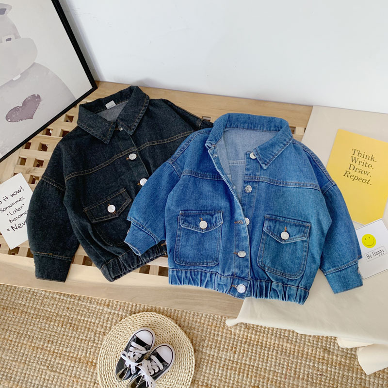 

Baby Girls Boys Fashion Casual Denim Jackets Coats Kids Children OverCoats Outfit Clothes, Blue