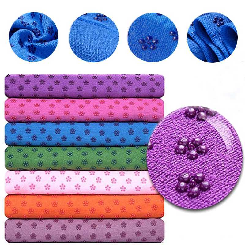 

Non slip microfiber yoga mat cover towel 183cm * 63cm 72 "x24.8" Sweat-absorbent easy Cleaning Portable Yoga Pilates Blankets, Blue