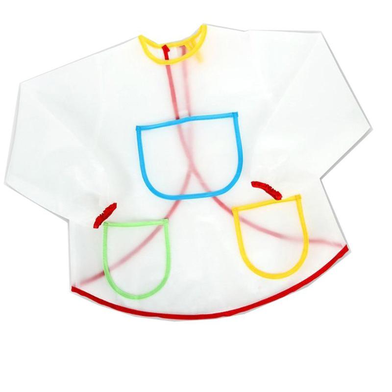 

Cute Waterproof Long-sleeved Children Kids Smock Apron for Painting