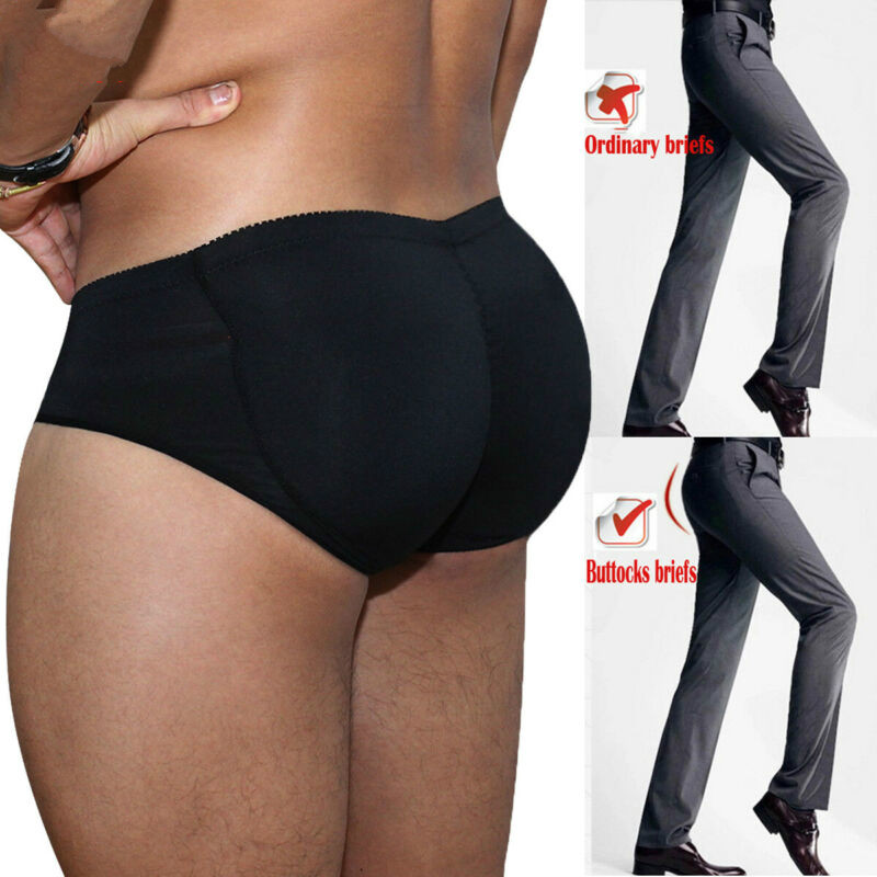 

3XL Men' Padded BuEnhancer Booty Molded Boyshort Underwear Briefs, As pic