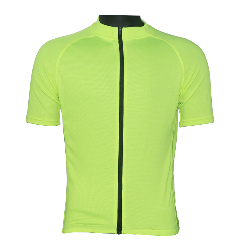 

New Style Men Cycling Jersey Riding Race Wear Pro Team Summer Tops Short Sleeve Shirt Pure Color, Light green