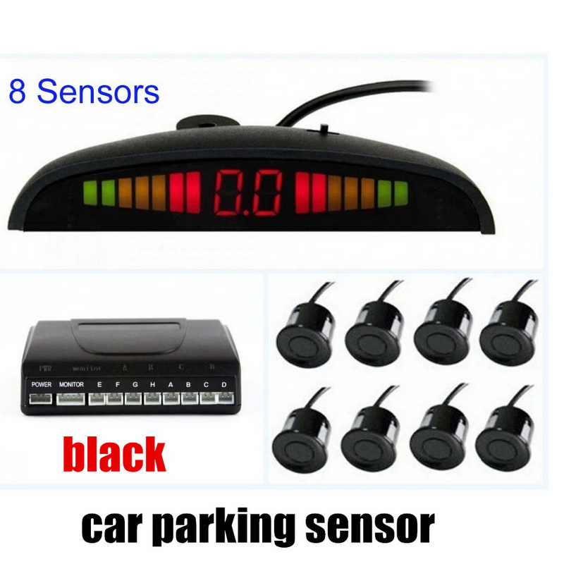 

hot sale Car Parking Sensor LED Monitor display 8 sensors Auto Reverse Backup Park Radar 44 colors to choose Buzzer Kit
