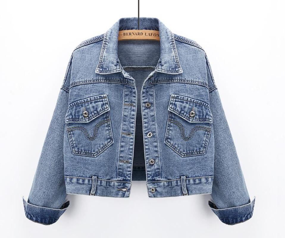 

New 2020 spring and autumn loose Korean short denim jacket high-quality women' tops fashion women' jacket, Blue