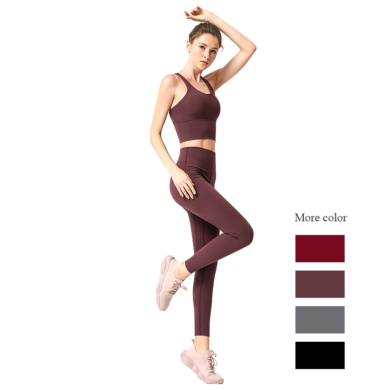 

Women' Fitness Yoga Suits Crop Tank Workout Top And Legging Pants 2 Pieces Set 2020 NEW Breathable Ladies Tracksuit#A8L6, Black