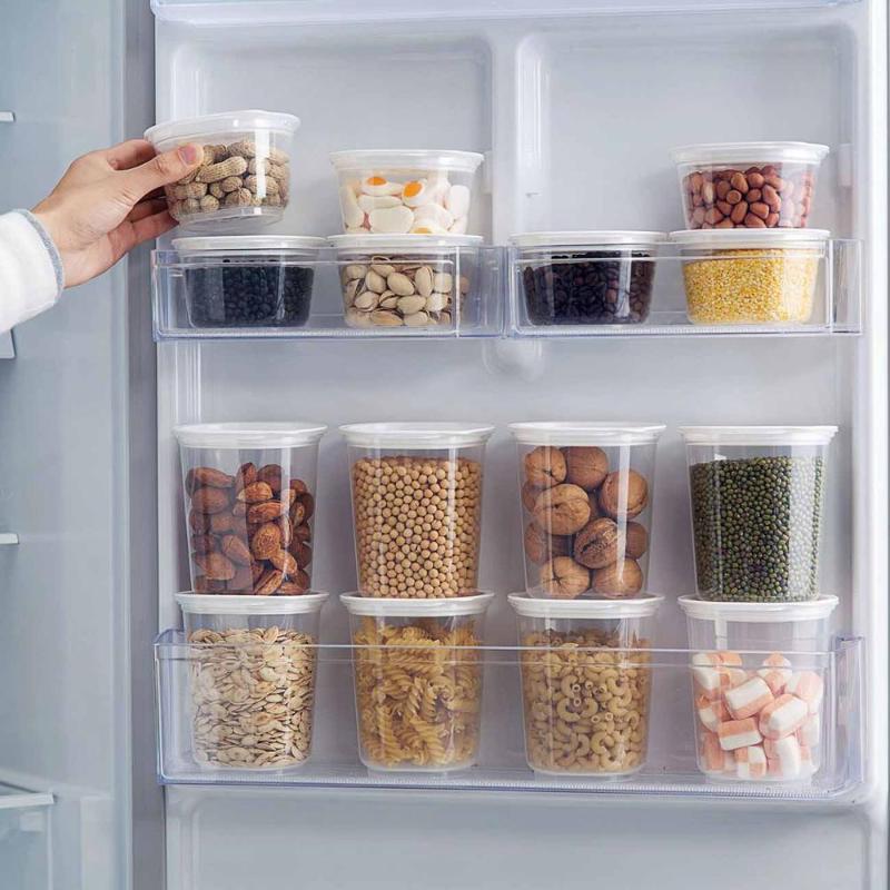 

OTHERHOUSE 1Pc Kitchen Storage Containers Clear Plastic Container Candy Storage Jar Sealed Bottle Refrigerator Organizer