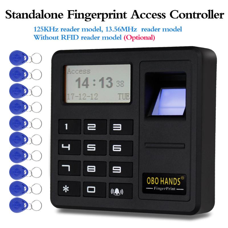 

Upgrade Standalone Fingerprint Access Controller 125KHz / 13.56MHz RFID Keypad Board 500 Users Smart Card Reader Time Display