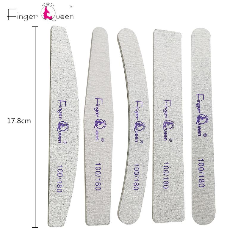 

Fingerqueen 5 Types Nail File Wooden Nail Buffer Sandpaper Gel Polish Files Strong Thick Grey Sanding Manicure Tools FCR002