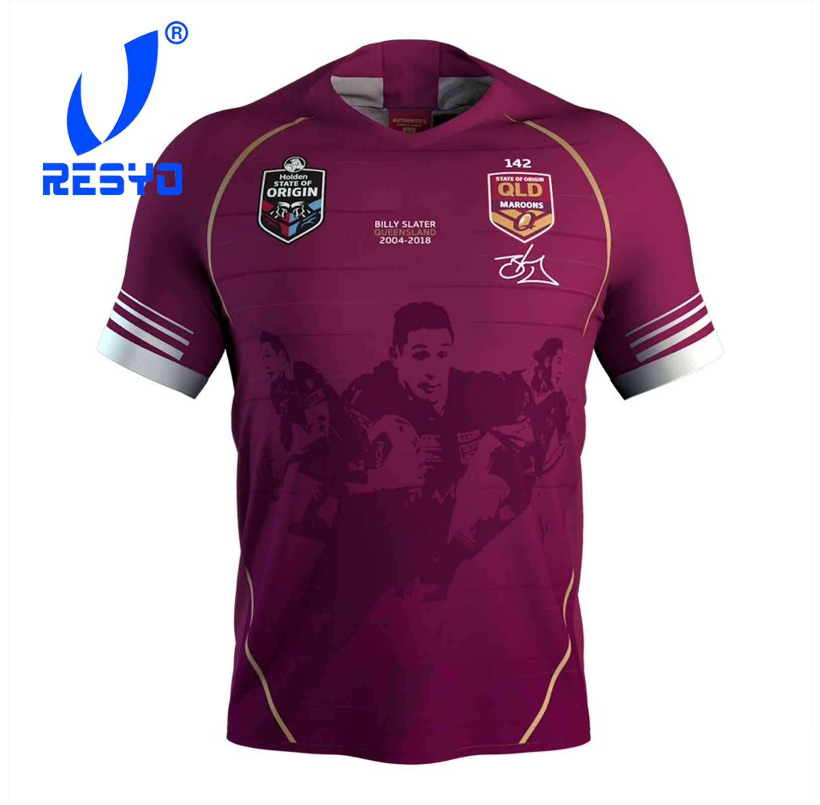 

QLD Maroons No.1 BILLY SLATER Jersey Rugby Sport Shirt S-3XL, Black