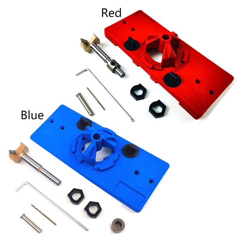 

35MM Cup Style Hinge Jig Boring Hole Drill Guide Forstner Bit Woodworking Tools