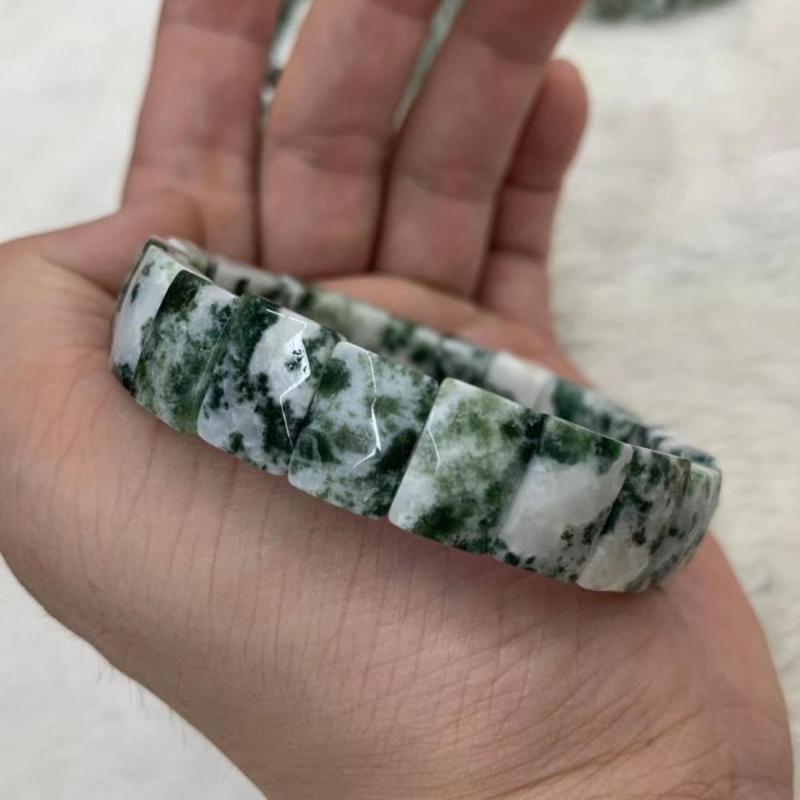 

tree agates beads bracelet natural gem stone jewelry bangle for woman for man !