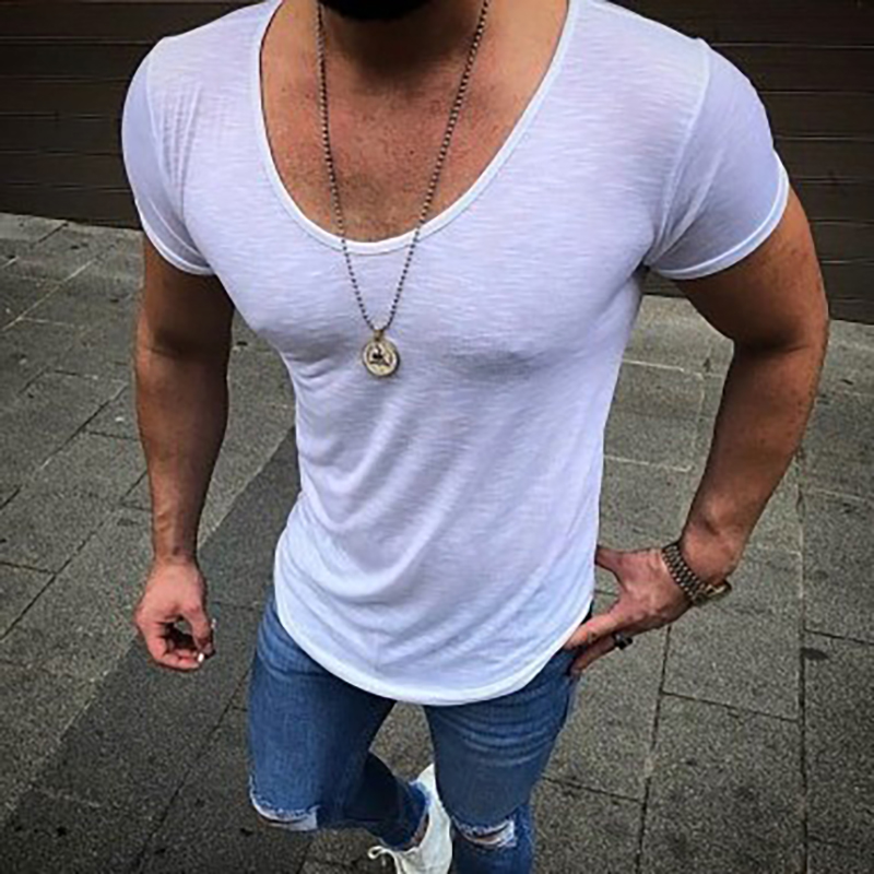 

Men's Short Sleeve T-shirt Casual Loose T-shirt Round Neck Sports Fitness Top Men's Quick-drying Cotton Jersey, Army green