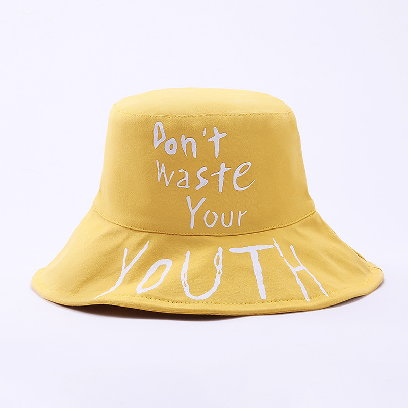 

2020 Spring summer new wild fisherman hat street personality fashion letter basin hat outdoor leisure sun Women Hip-hop, Black