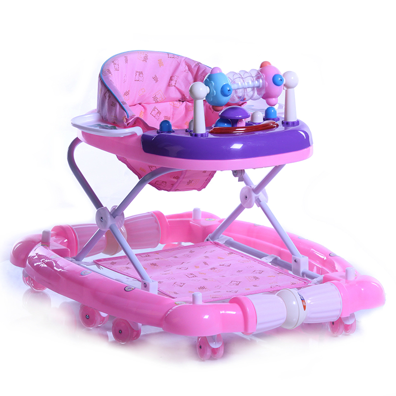 

Hot Selling Baby Walker 7 to 18 Months Baby Scooter Rollover Prevention Multifunctional Children U Type Foldable With Music