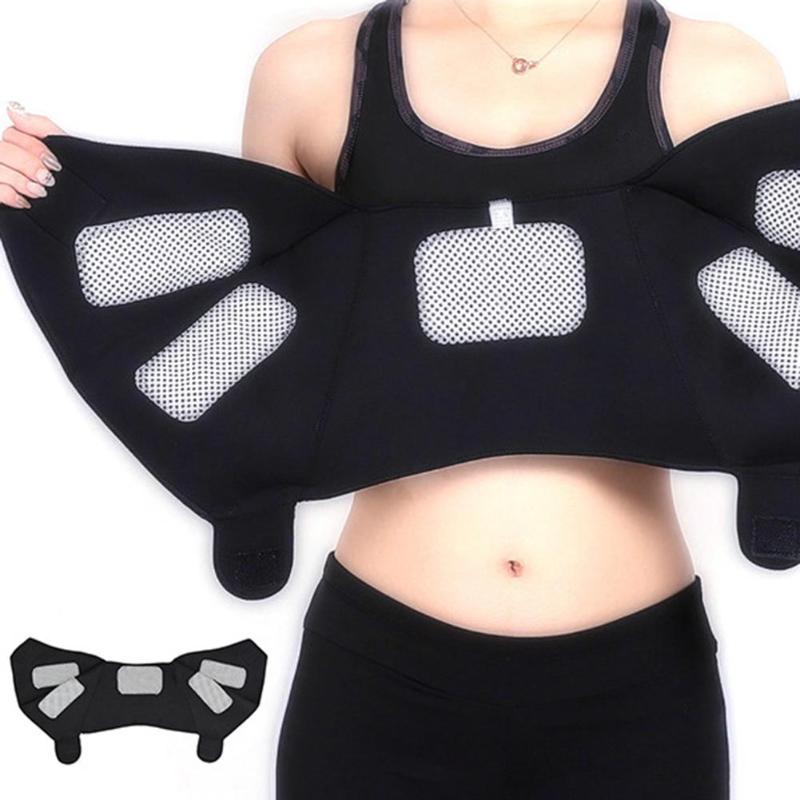 

Unisex Shoulder Self-Heating Belt Protector Brace Support Body Relief Pad Pain Relief Back Posture Corrector, As pic