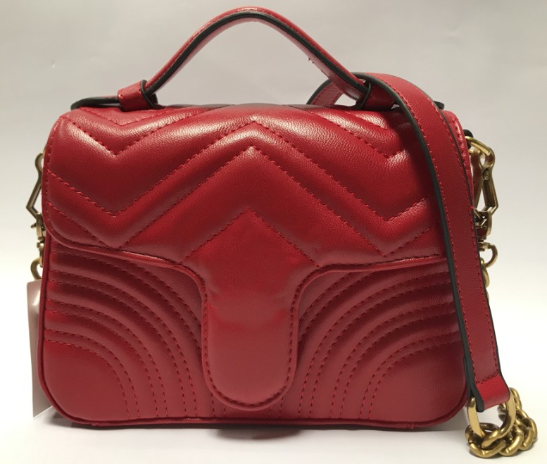

High Quality Hot Ladies Fashion Handbag Retro Print Shoulder Bag Chain Messenger Bag Women Purse 5 color, Red