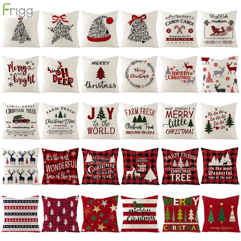 

Frigg 45x45 Christmas Cushion Cover Merry Christmas Decor For Home 2020 Xmas Navidad Noel Gifts Cristmas Ornament New Year 2021