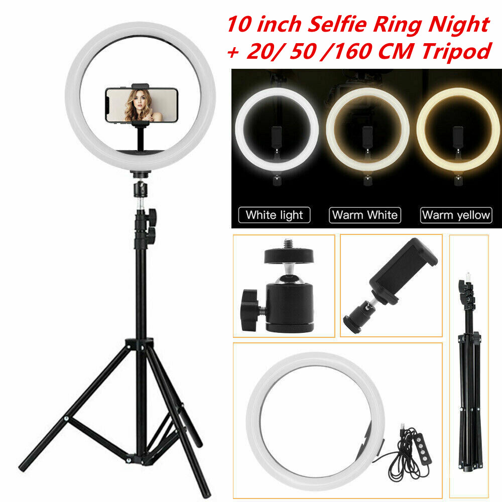 

10" LED Ring Light Photographic Selfie Ring Lighting with Stand For Smartphone Youtube Tiktok Makeup Video Studio Tripod Ring Light