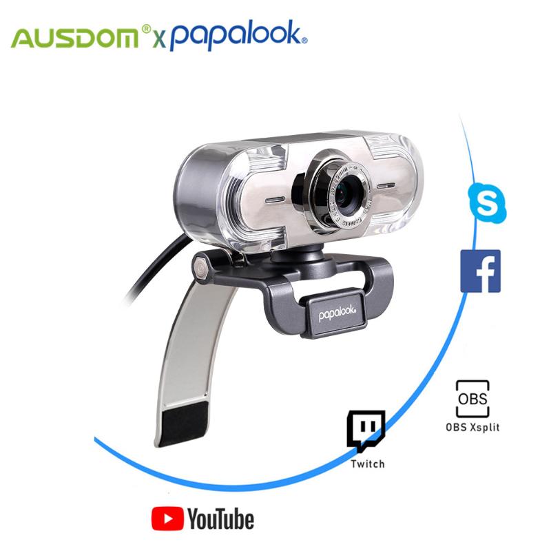 

PAPALOOK PA452 Full HD 1080P Webcam USB PC Computer Camera with Microphone Video Webcam for Online Teaching Live Broadcast