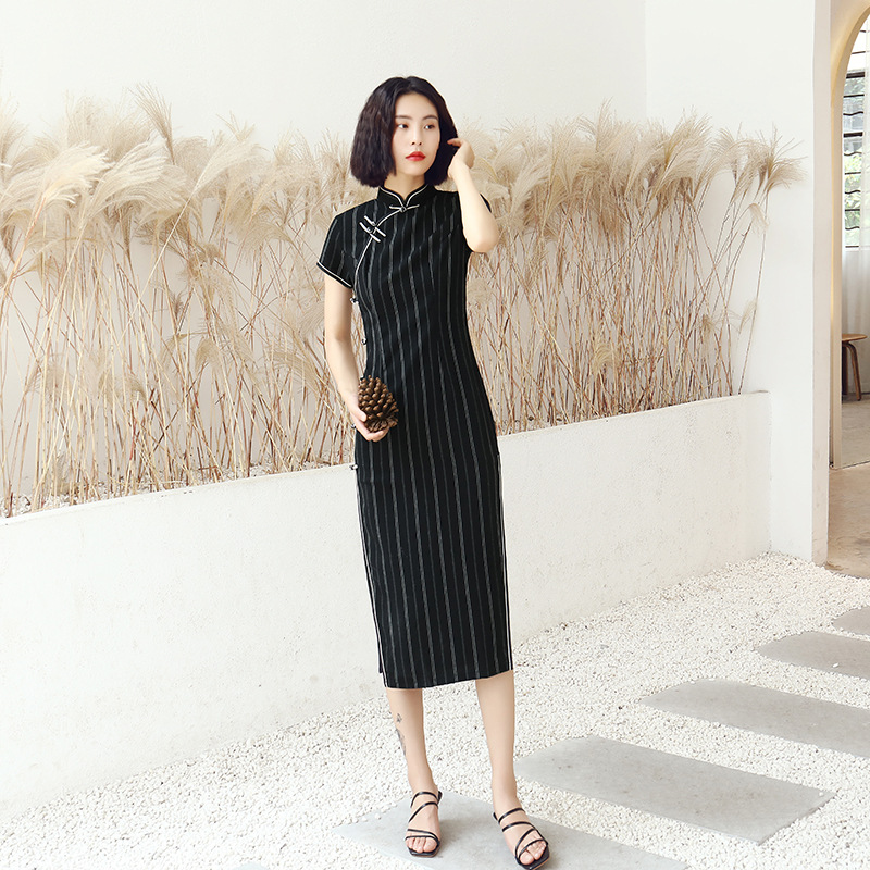 

New Cheongsam Women Young Fresh Artistic Girls Daily Cotton And Linen Retro Dress Of The Republic Of China Classic Modern Qipao