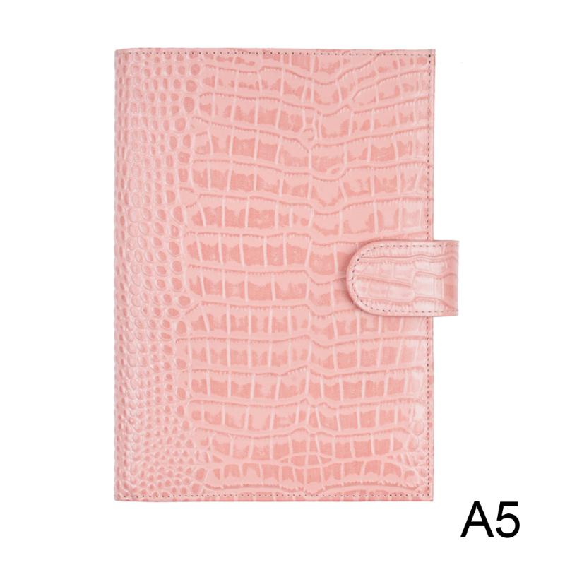 

100% Genuine Leather A5 Size notebook Diary planner Croc Grain Leather journal Stationery notepad Agenda Organizer Big Pocket