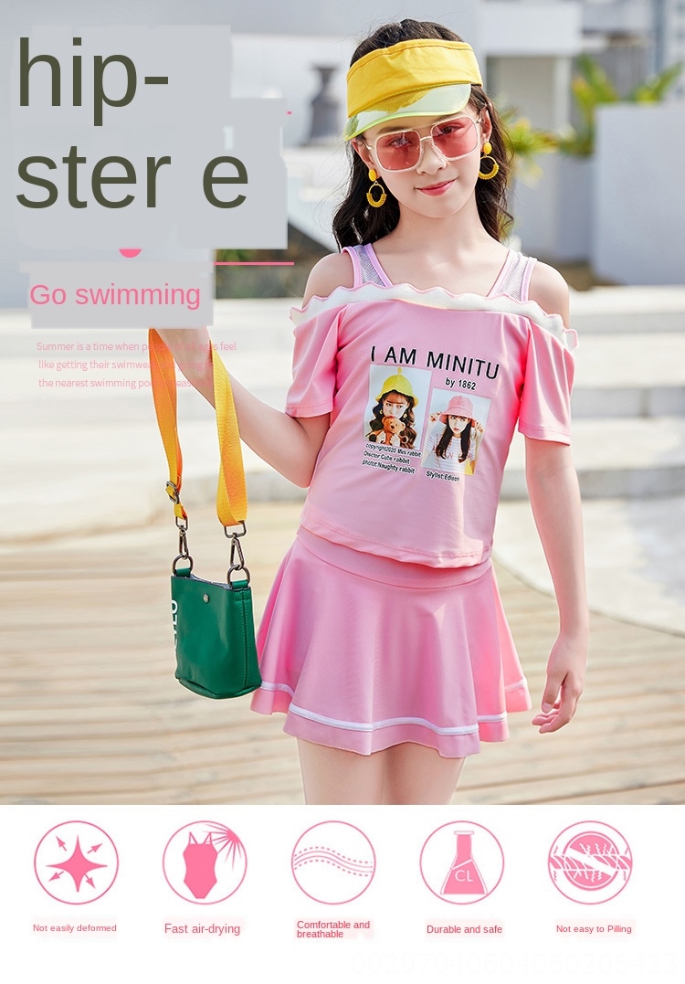 Gizbe Childrens Split Swim Swimsuit 10 13 Swimming Style Cute Little Princess Korean Years Old Girls Ins Suit Nt522 From Freedesigner 19 1 Dhgate Com