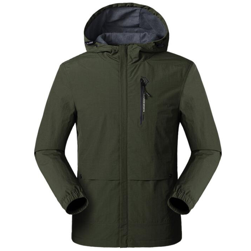 

Men's Jackets Jacket Men Spring Autumn Thin Single-layer Fleece Waterproof Casual Clothing Mens Outwear Breathable Windproof Rain, Dark grey