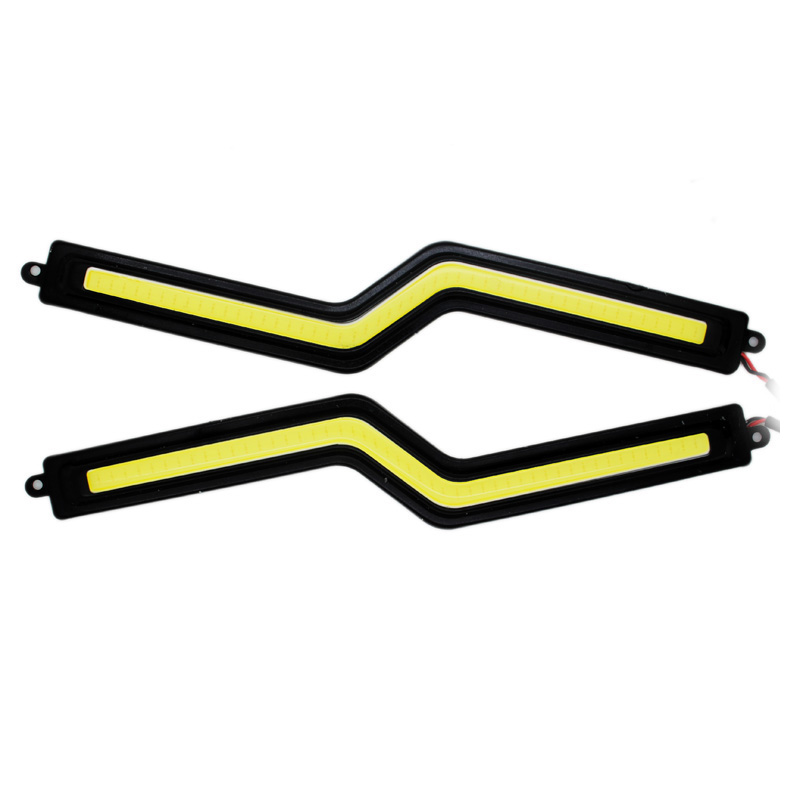 

2Pcs/Pair SUNKIA COB DRL New Design Z Type LED Daytime Running Light High Power Fog Lamp 100% Waterproof, As pic
