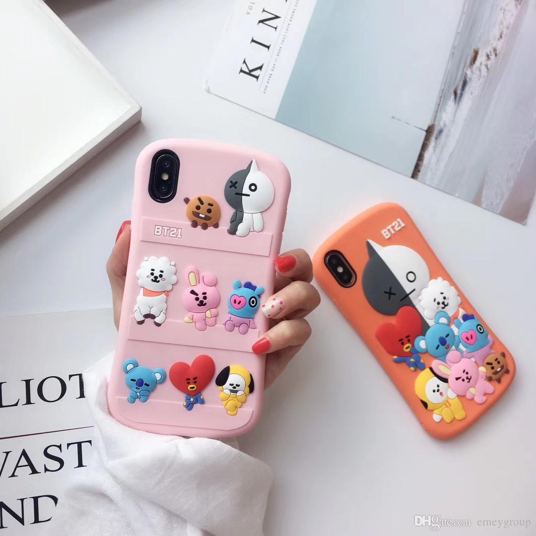 

Fashion Luxury Designer Cartoon Phone Case For iPhone 11 Pro Max XS XR X Soft Silicone Full Protection Cover iPhone 6 6S 7 8 Plus Shell