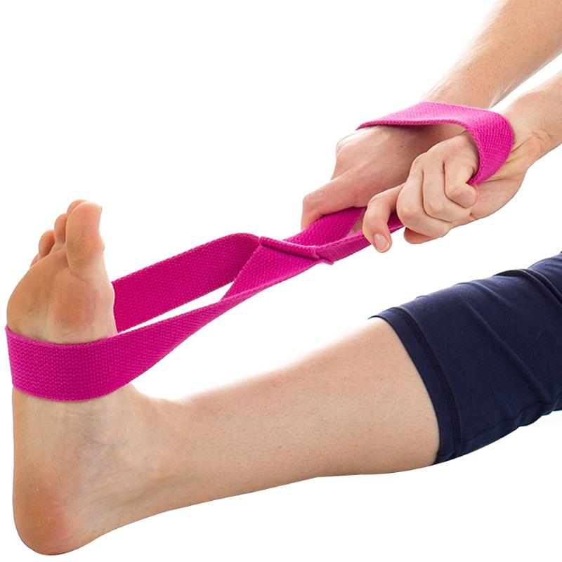 

Stretching Strap Elastic Cotton Resistance Bands Non-Slip Fitness Loop for Warm Ups Yoga Deadlifts, Purple