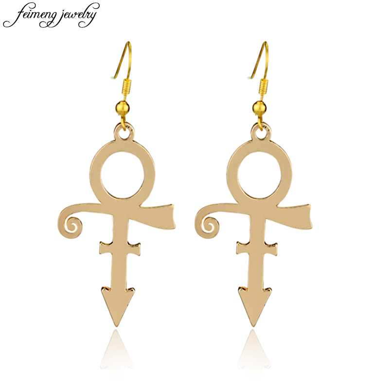 

Prince RIP Memorial Symbol Love Logo Drop Earrings Fashion Artist Earrings For Women Steampunk Cosplay Jewelry