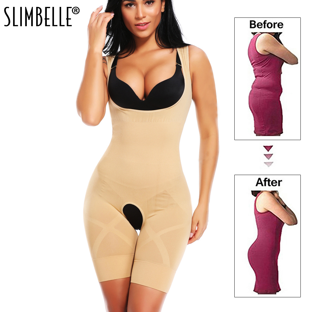 

Women Full Body Shaper Seamless Firm Control Faja Waist Cincher Underbust Waist Trainer Corset Girdle Bodysuit Shapewear 200922, Black;white