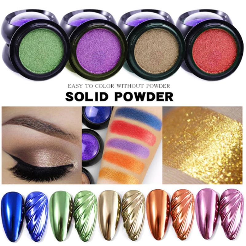 

Water Ripple Nail Mirror Powder Nail Dust Powder Metal Effect Glitter Gold Silver Art UV Gel Polish Chrome D30