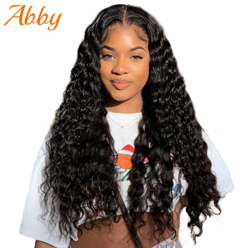 

250% Density Deep Wave Lace Front Wigs Malaysia 13x4 Lace Frontal Human Hair Wigs For Women Preplucked Hairline Deep Wave, As pic