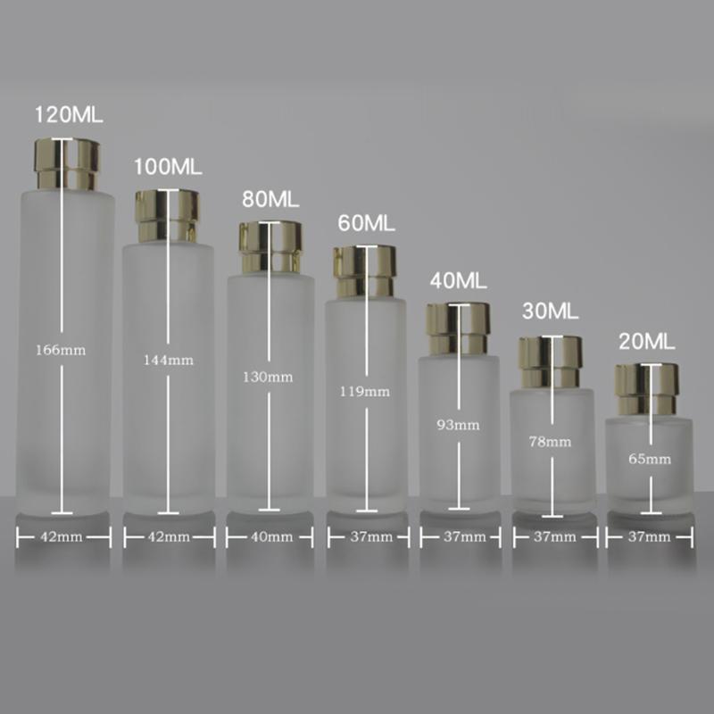 

Glass New Design 60ml 80ml Frosted Clear 50pcs/lot Luxury Toner Bottle