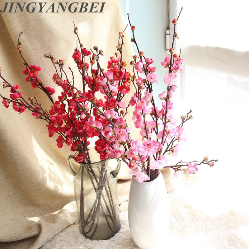 

Artificial flower Chinese plum blossom Japanese cherry blossom wedding home wall rose photography set across the border Decorati, White