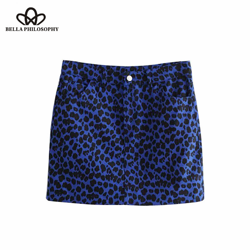 

Herstory 2020 new Sexy Leopard Print Mini Skirt A Line Zipper Pockets Streetwear Ladies Skirts Casual Faldas Mujer, B1
