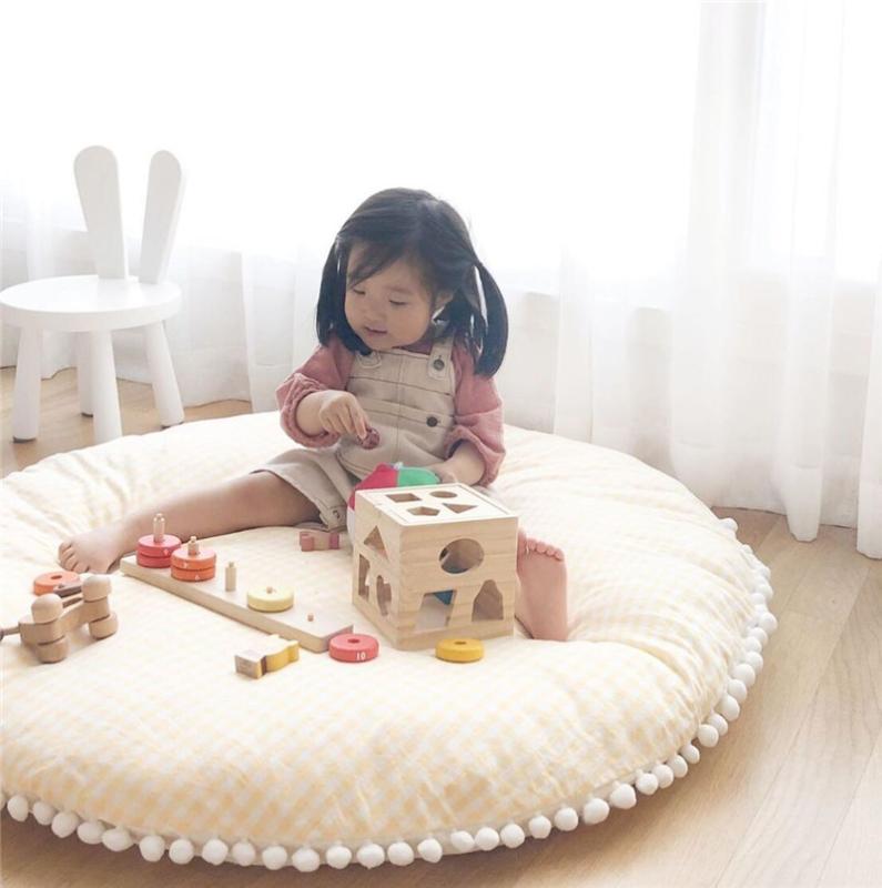 

New Colored Infant Toddler Round Cushion Kids Baby Support Seat Soft Chair Cushion Sofa Plush Pillow Toy Kids Room Climbing Mat, Pink
