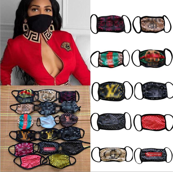 

17colors brand fashion unisex face masks washable breathable luxury designer mask print anti-dust cycling masks Fashion Brand Desinger