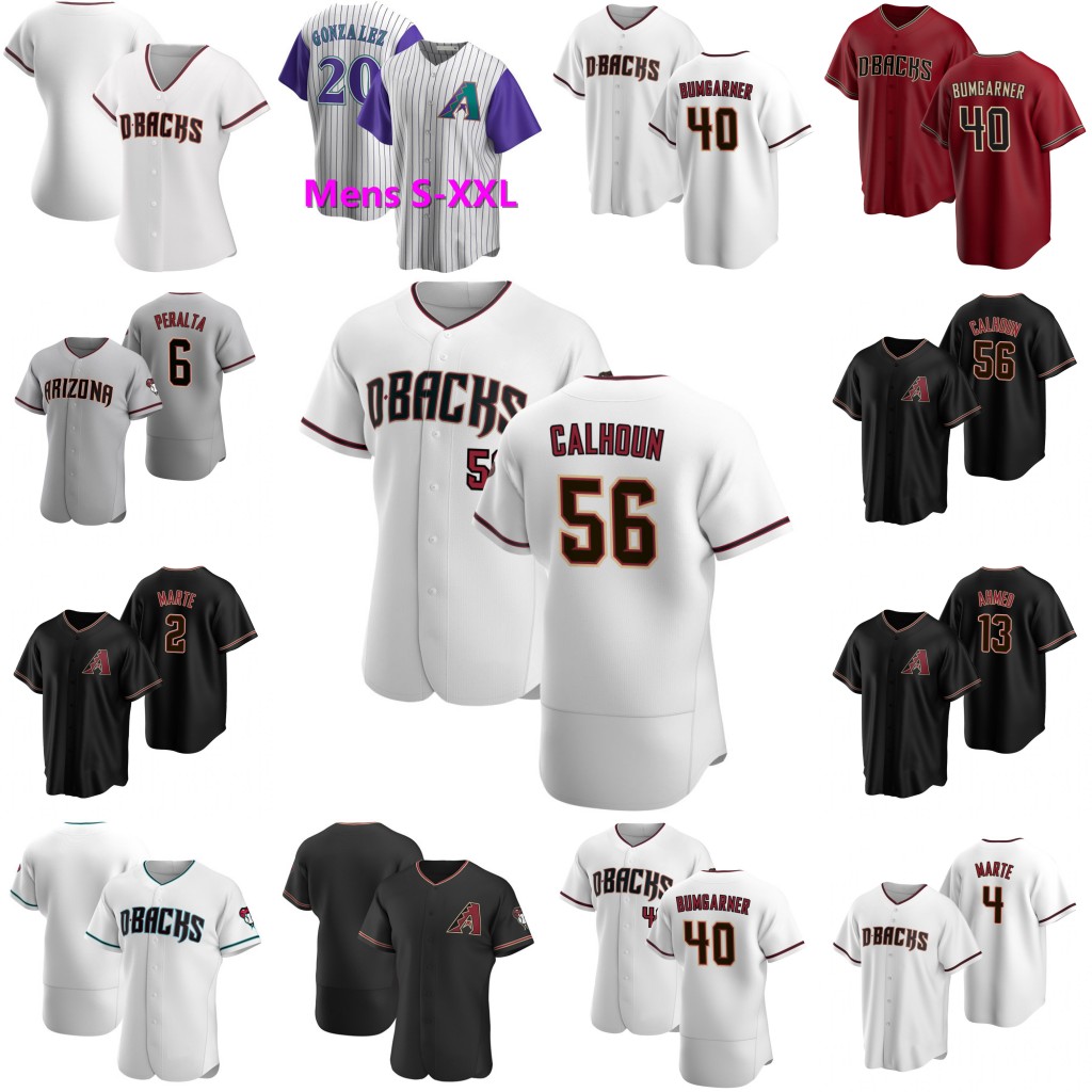 

56 Kole Calhoun Diamondbacks Jersey Ketel Marte Madison Bumgarner Randy Johnson Randy Johnson Carson Kelly Alex Young Baseball Jerseys, Coolbase women white