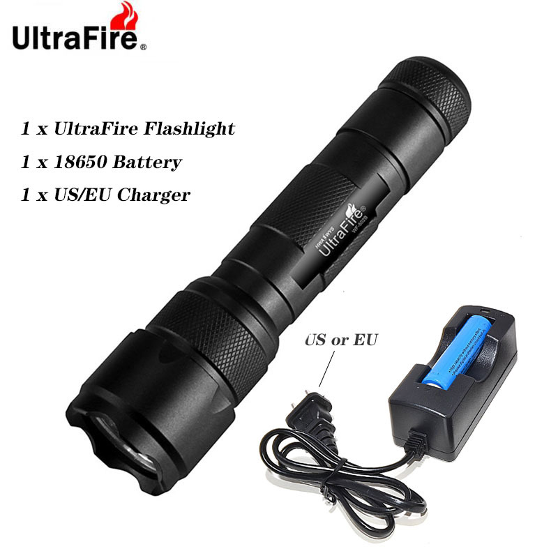 New Ultrafire Zoomable  X-XML T6 60000LM LED Flashlight 18650 Battery Torch  AE