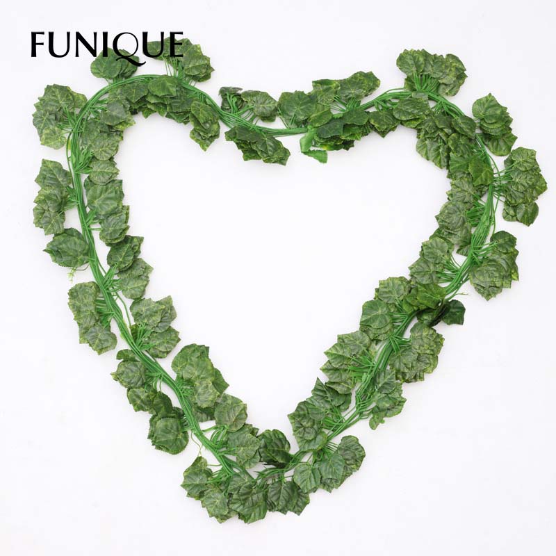 

1pc 2m Artificial Ivy Leaves Decorations For Wedding Party Decorations Fake Flower Vine Mariage Simulation Artificial Plants, Beige