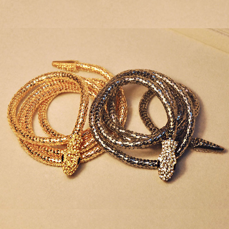 

Hip Hop Rhinestones Paved Bling Iced Out Snake Link Chain Choker Necklaces for Women club Fashion Jewelry Gifts