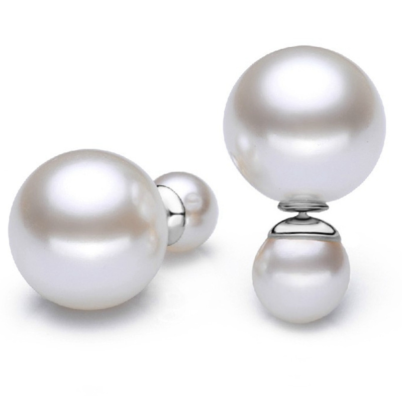 

Stud Overall S925 Sterling Silver Pearl Earrings Natural Shell Fashion Party Wedding Jewelry For Women