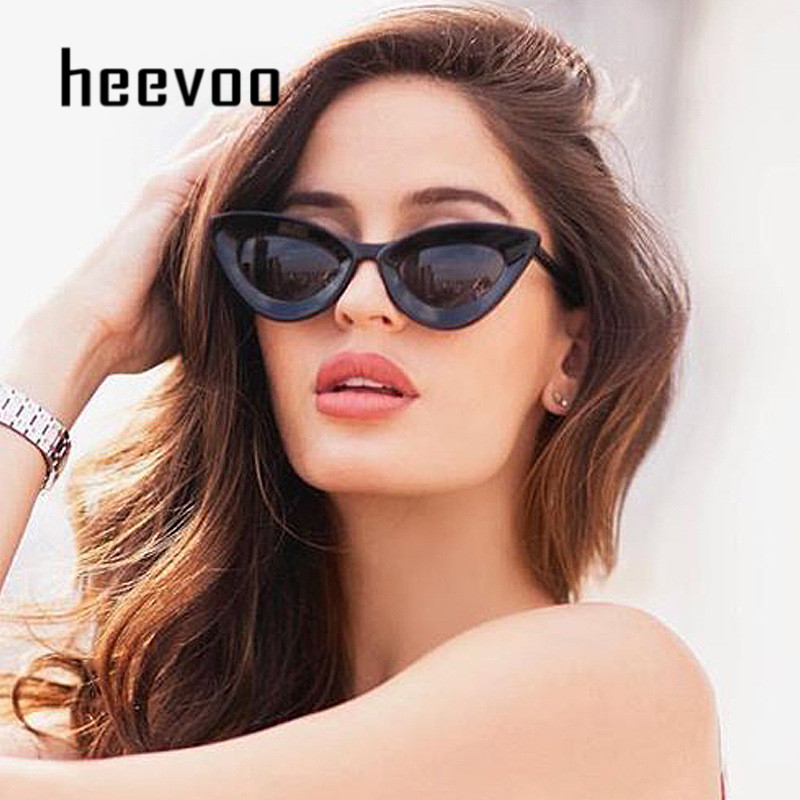 

Cat eye Sunglasses Women Vintage Sunglass Retro Cateye Female Eyeglasses UV400 Ladies Shades Black Sun Glasses
