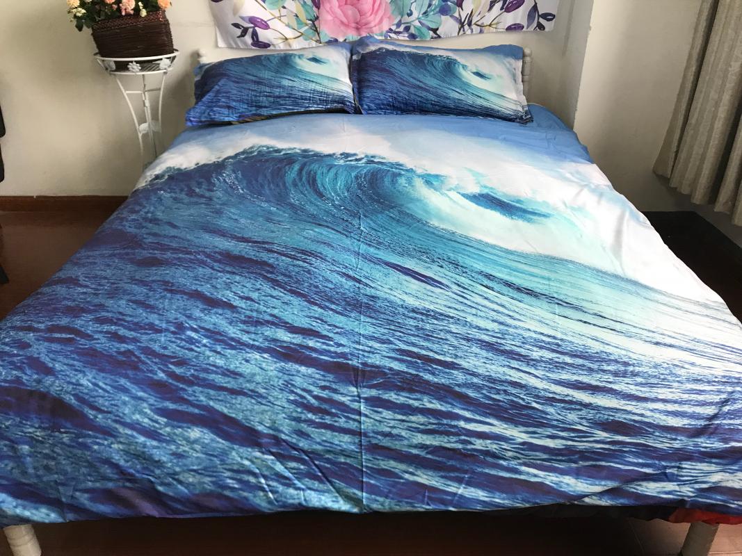 

Sea Duvet Cover Bedding Sets bed sheets and Pillowcases Bed Sheet  Queen King Teenager Baseball Print, 04