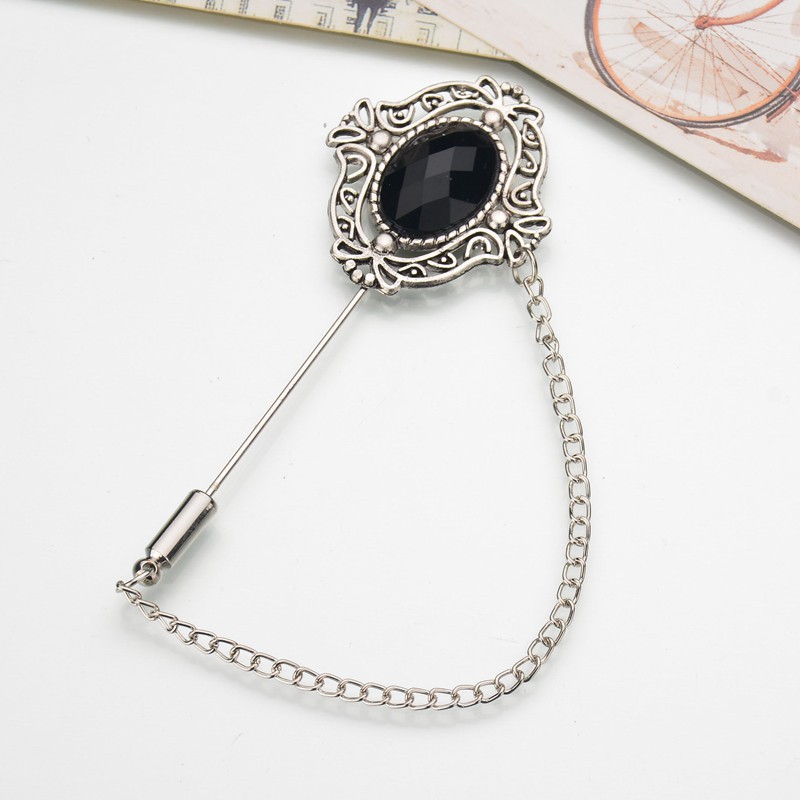 

Europe and the United States autumn and winter models hollow pattern metal long brooch clothing accessories ladies brooch