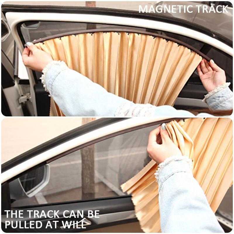 

Magnetic Car Sun Shade Protection Car Curtain Window Sunshade Side Window Mesh Sun Visor Summer Protection Film